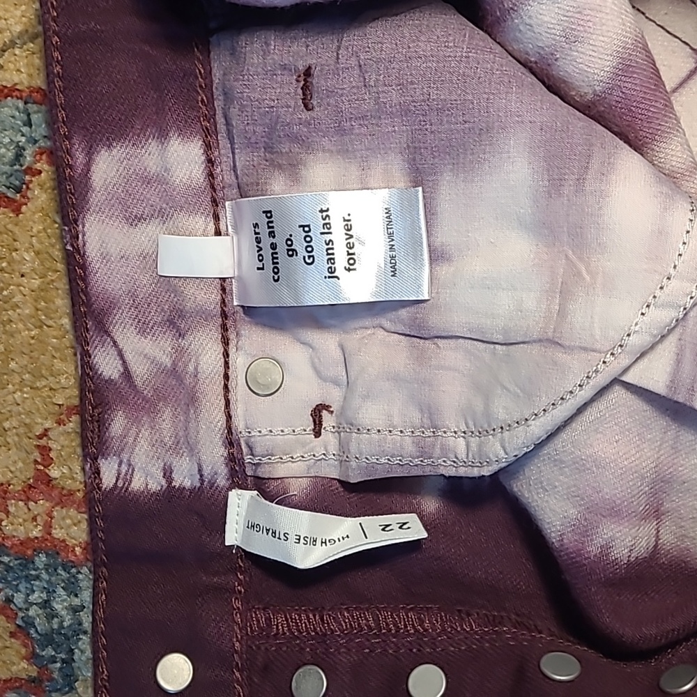 NWT PACSUN HIGH RISE STRAIGHT TIE DYE JEANS - Picture 9 of 10